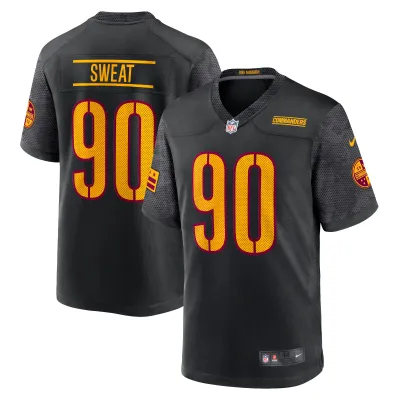 Men's Washington Commanders Montez Sweat Black Alternate Game Player Jersey 01