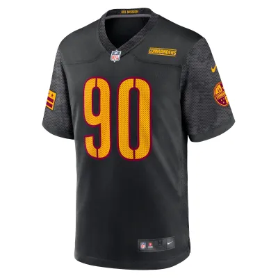 Men's Washington Commanders Montez Sweat Black Alternate Game Player Jersey 02