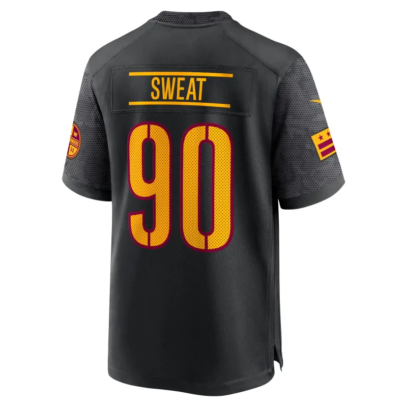 Men's Washington Commanders Montez Sweat Black Alternate Game Player Jersey