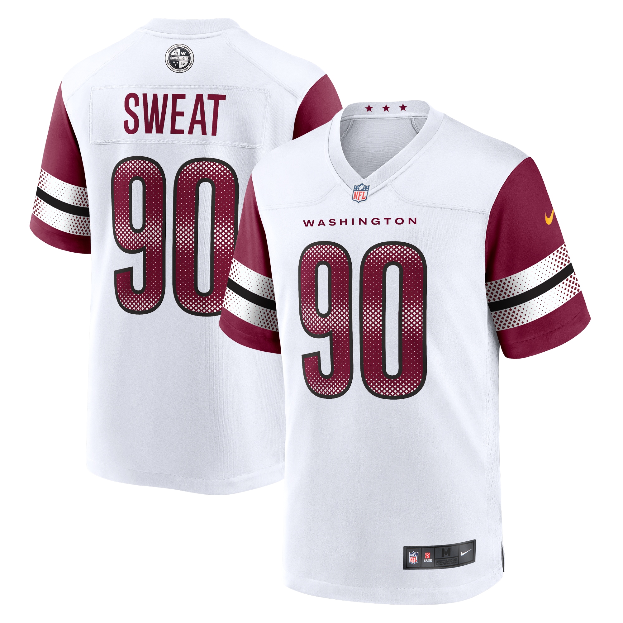 Men's Washington Commanders Montez Sweat White Game Jersey