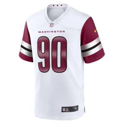 Men's Washington Commanders Montez Sweat  White Game Jersey 02