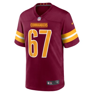 Men's Washington Commanders Nick Allegretti  Burgundy Game Jersey 02