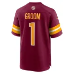 Men's Washington Commanders Number 1 Groom Burgundy Game Jersey