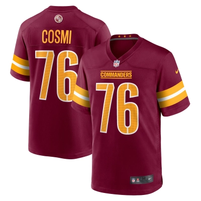 Men's Washington Commanders Sam Cosmi  Burgundy Game Jersey 01