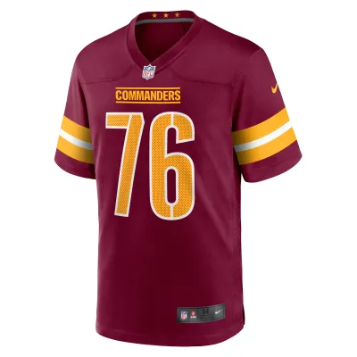 Men's Washington Commanders Sam Cosmi  Burgundy Game Jersey 02