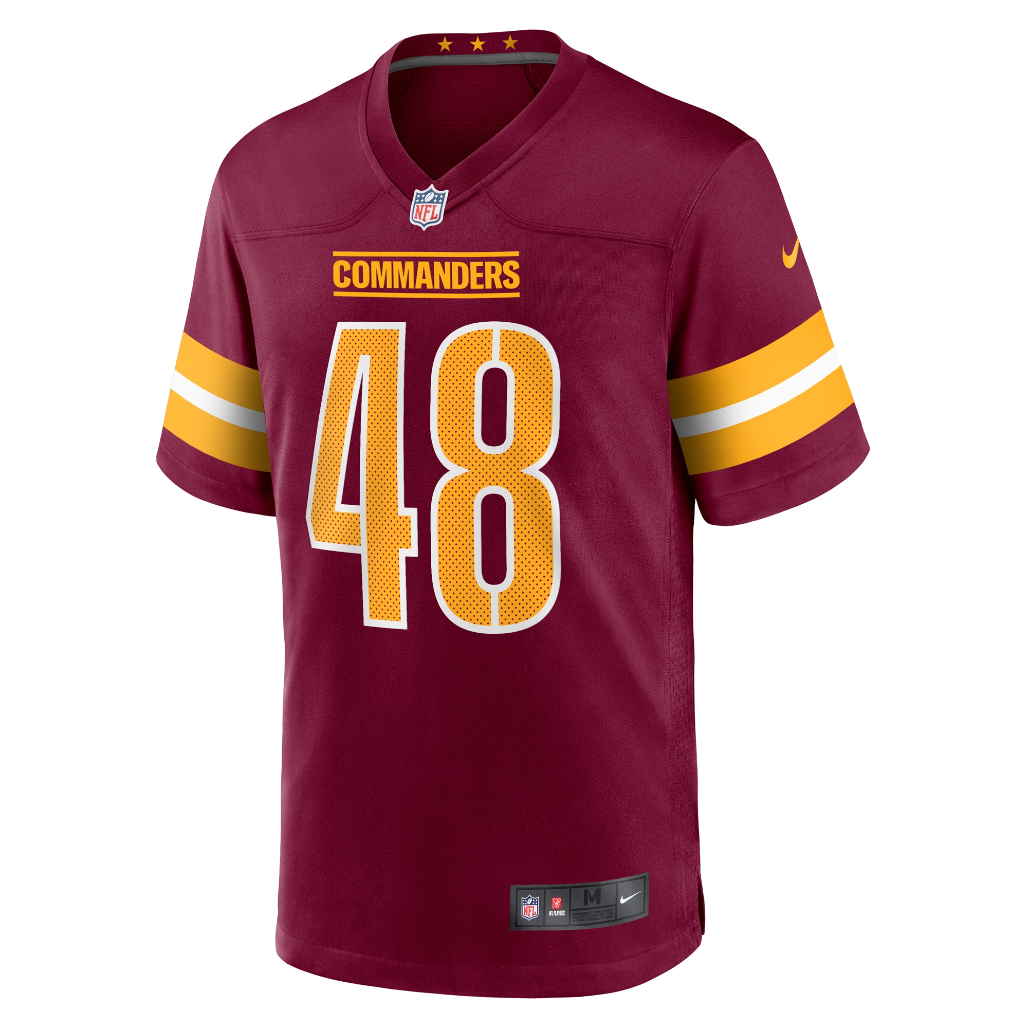 Men's Washington Commanders Sean Chandler  Burgundy Game Jersey