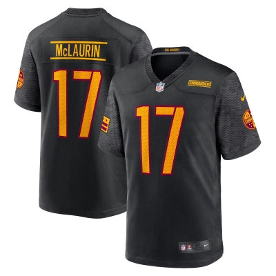 Men's Washington Commanders Terry McLaurin Black Alternate Game Player Jersey 01