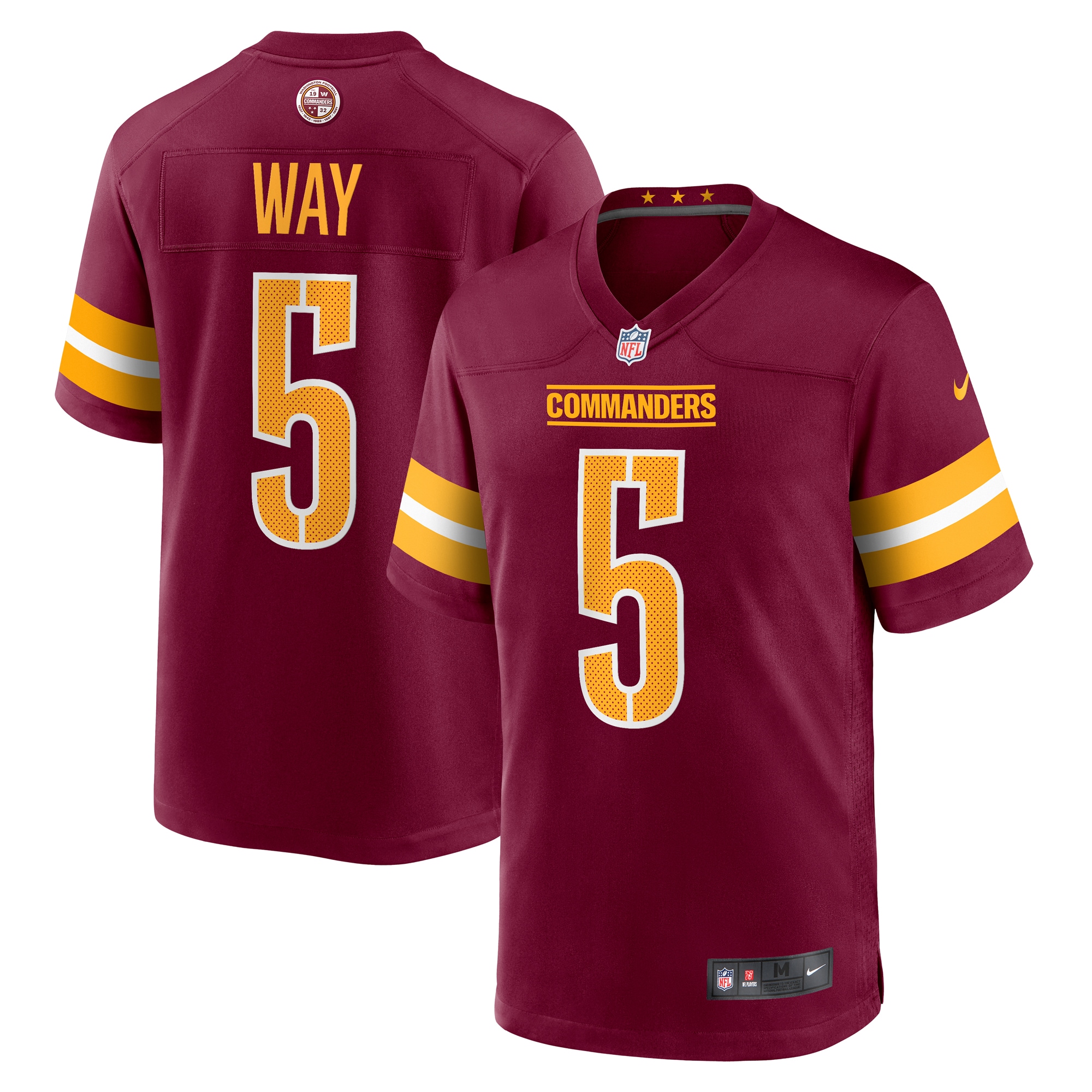 Men's Washington Commanders Tress Way  Burgundy Game Jersey