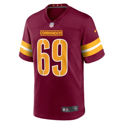 Men's Washington Commanders Tyler Larsen  Burgundy Game Jersey 02