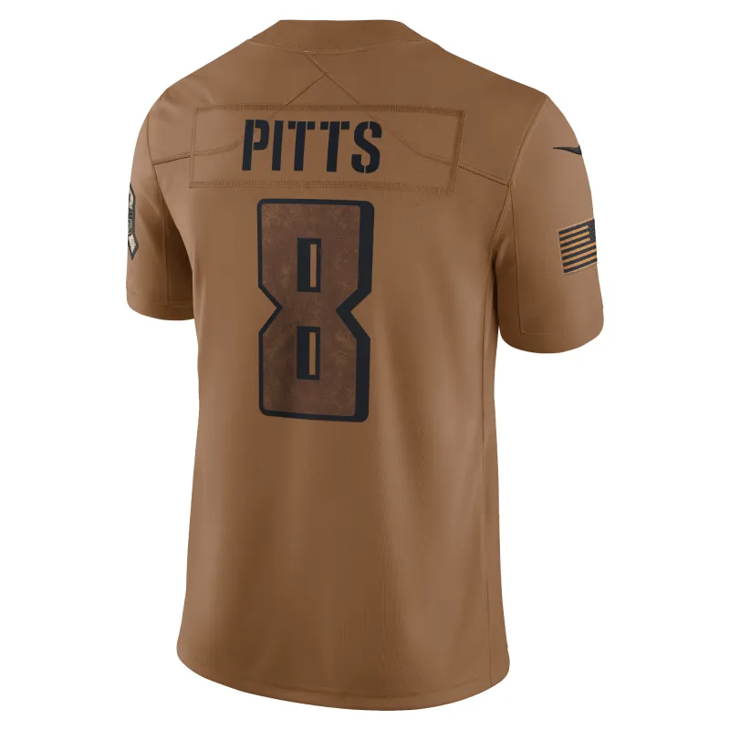 Women's Atlanta Falcons Kyle Pitts Brown 2023 Salute To Service Limited Jersey