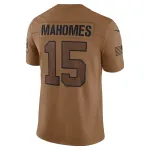 Women's Kansas City Chiefs Patrick Mahomes Brown 2023 Salute To Service Limited Jersey