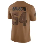 Women's New England Patriots Tedy Bruschi Brown 2023 Salute To Service Retired Player Limited Jersey