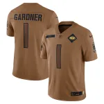 Women's New York Jets Ahmad Sauce Gardner Brown 2023 Salute To Service Limited Jersey