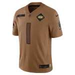 Women's New York Jets Ahmad Sauce Gardner Brown 2023 Salute To Service Limited Jersey