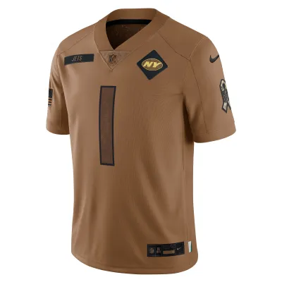 Women's New York Jets Ahmad Sauce Gardner Brown 2023 Salute To Service Limited Jersey 02