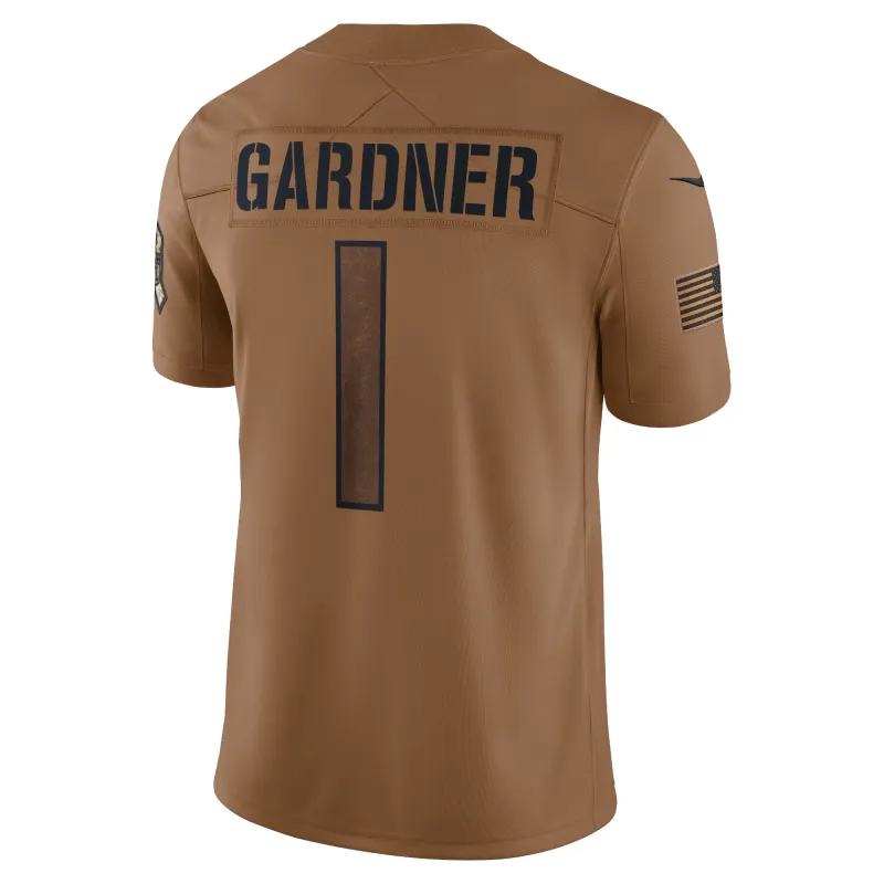 Women's New York Jets Ahmad Sauce Gardner Brown 2023 Salute To Service Limited Jersey