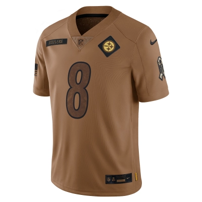 Women's Pittsburgh Steelers Kenny Pickett Brown 2023 Salute To Service Limited Jersey 02