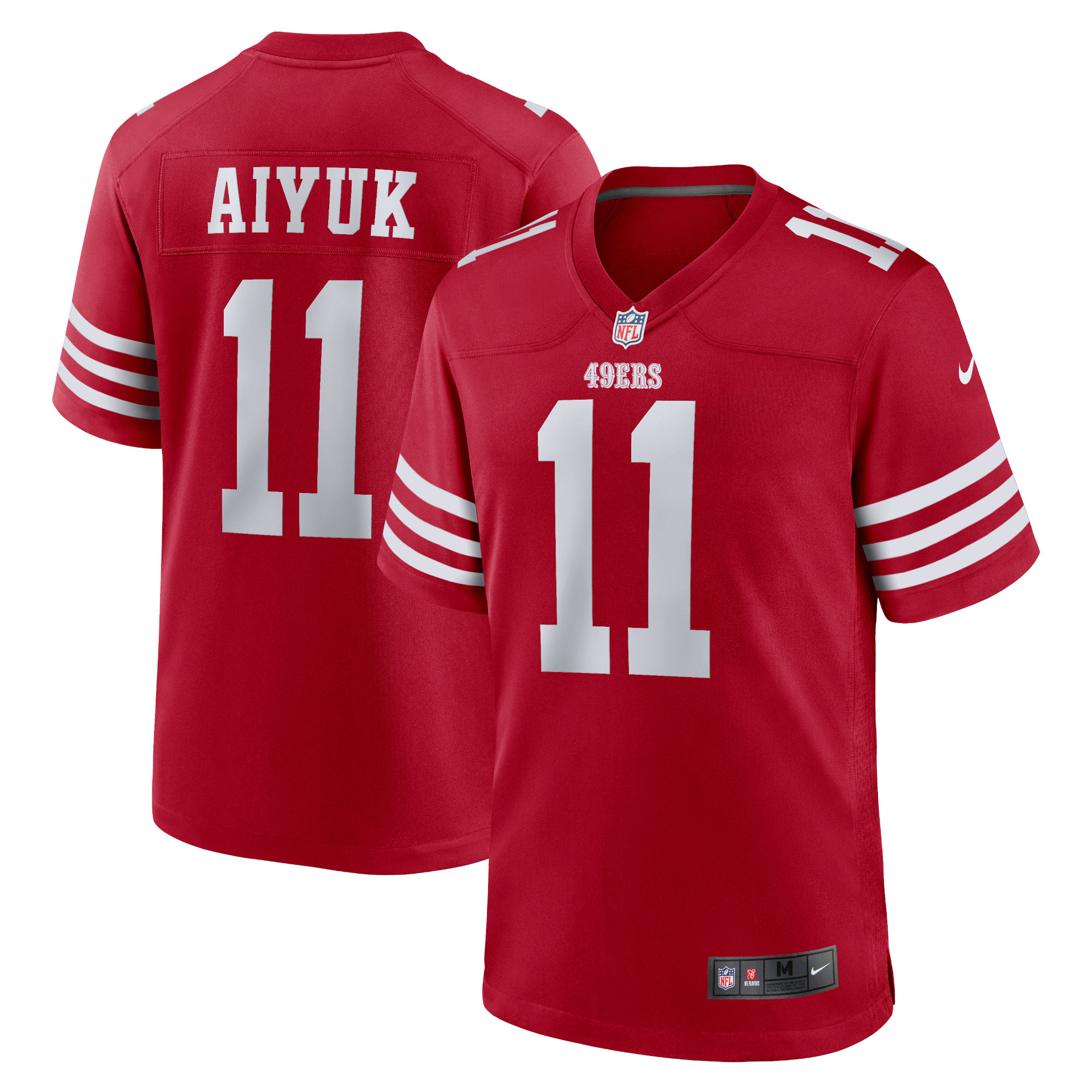 Women's San Francisco 49ers Brandon Aiyuk Scarlet Team Game Player Jersey