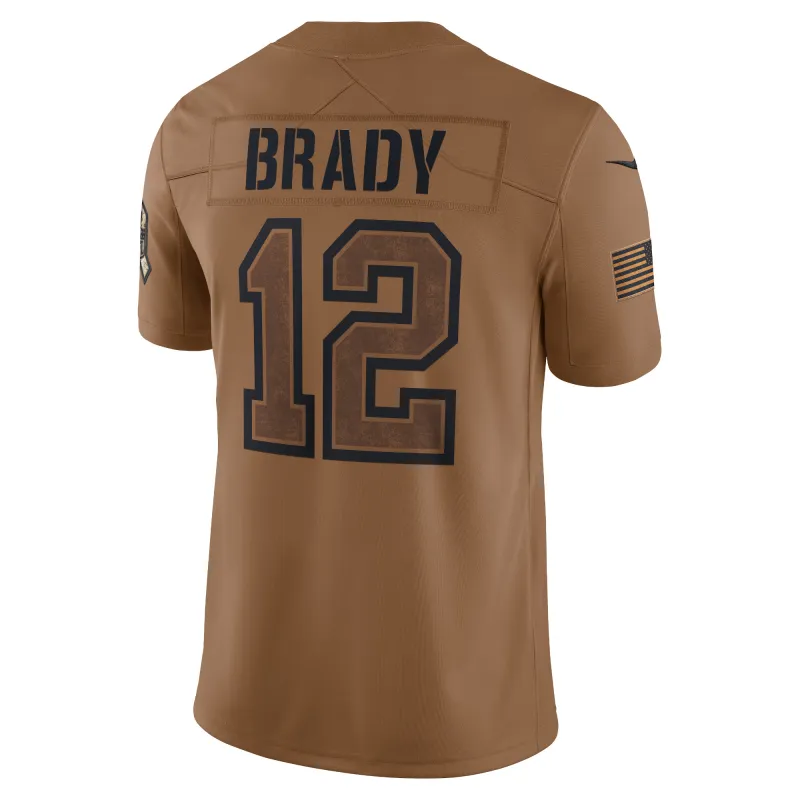 Women's Tampa Bay Buccaneers Tom Brady Brown 2023 Salute To Service Limited Jersey