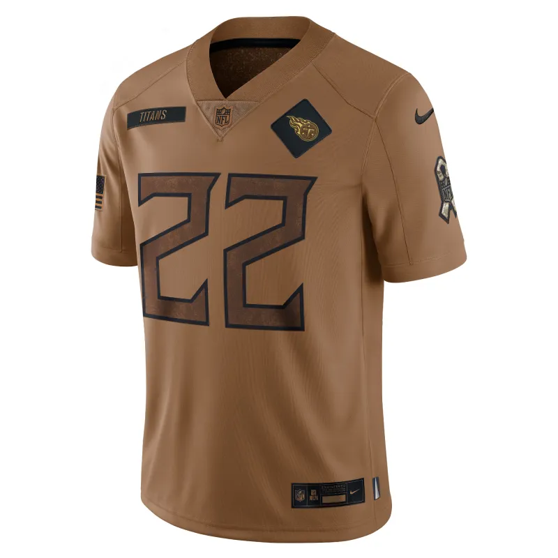 Women's Tennessee Titans Derrick Henry Brown 2023 Salute To Service Limited Jersey