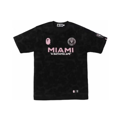 BAPE x Inter Miami CF Camo Tee Black 01