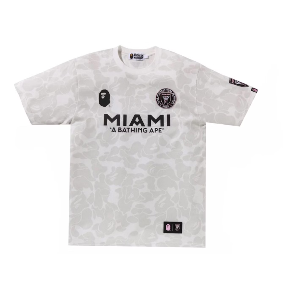 BAPE x Inter Miami CF Camo Tee White