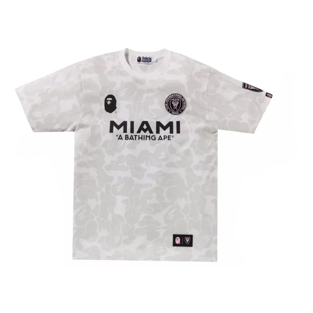 BAPE x Inter Miami CF Camo Tee White