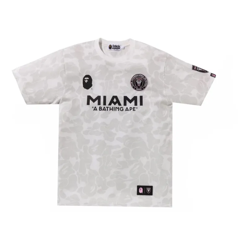 BAPE x Inter Miami CF Camo Tee White