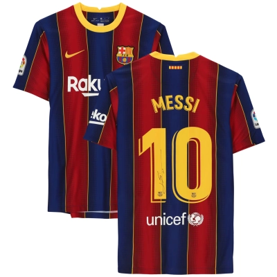 Lionel Messi Barcelona Autographed 20/21 Home Jersey 01