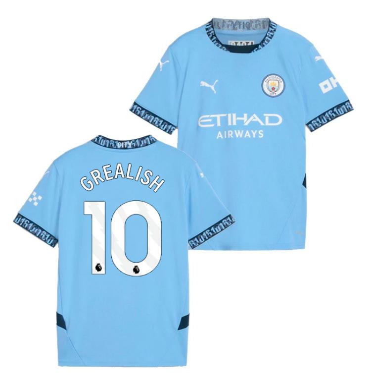 Kid's Replica Grealish Manchester City Home Jersey 24/25
