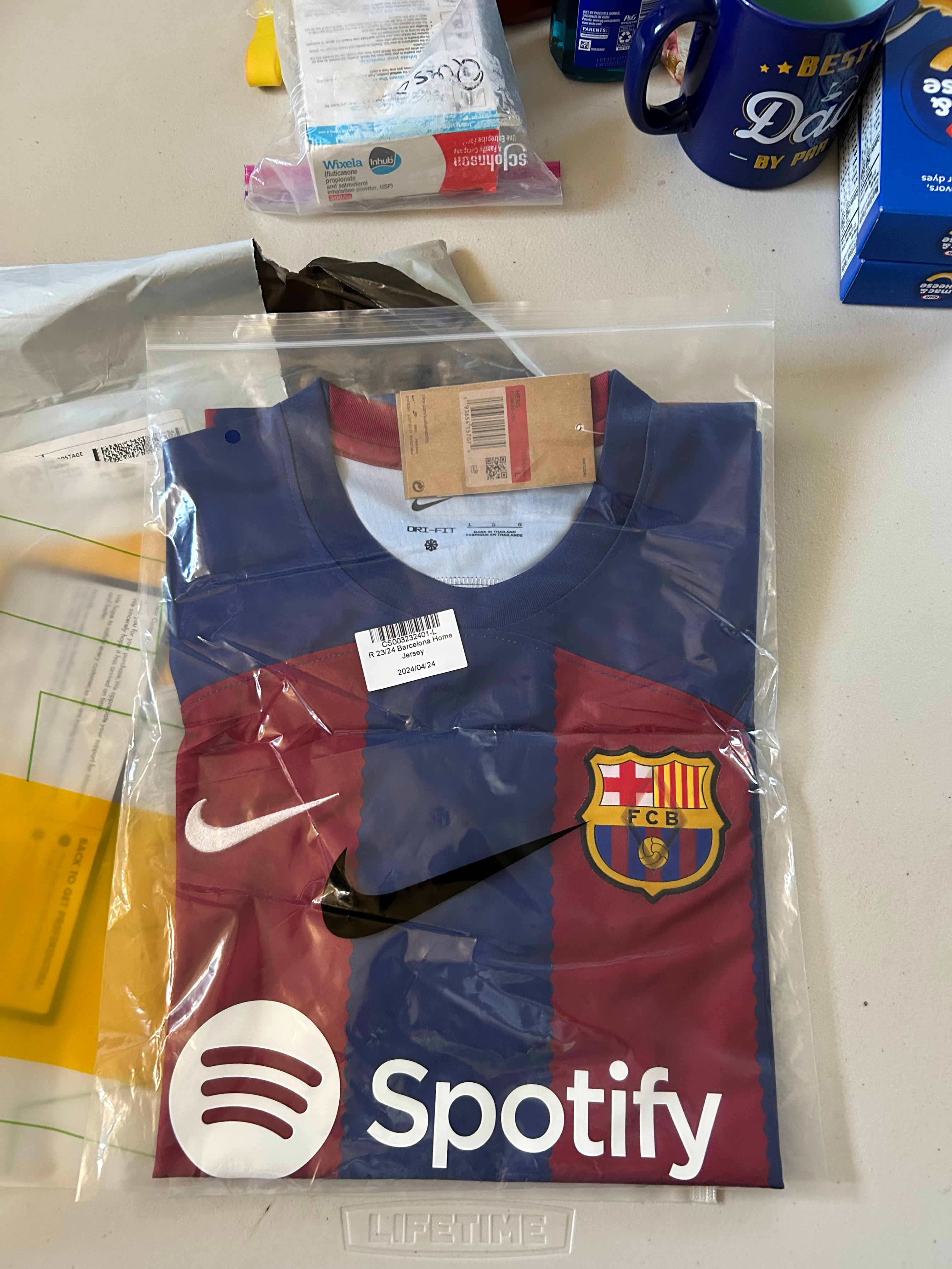 La Liga Men's Barcelona Home Jersey 23/24 review OJGa