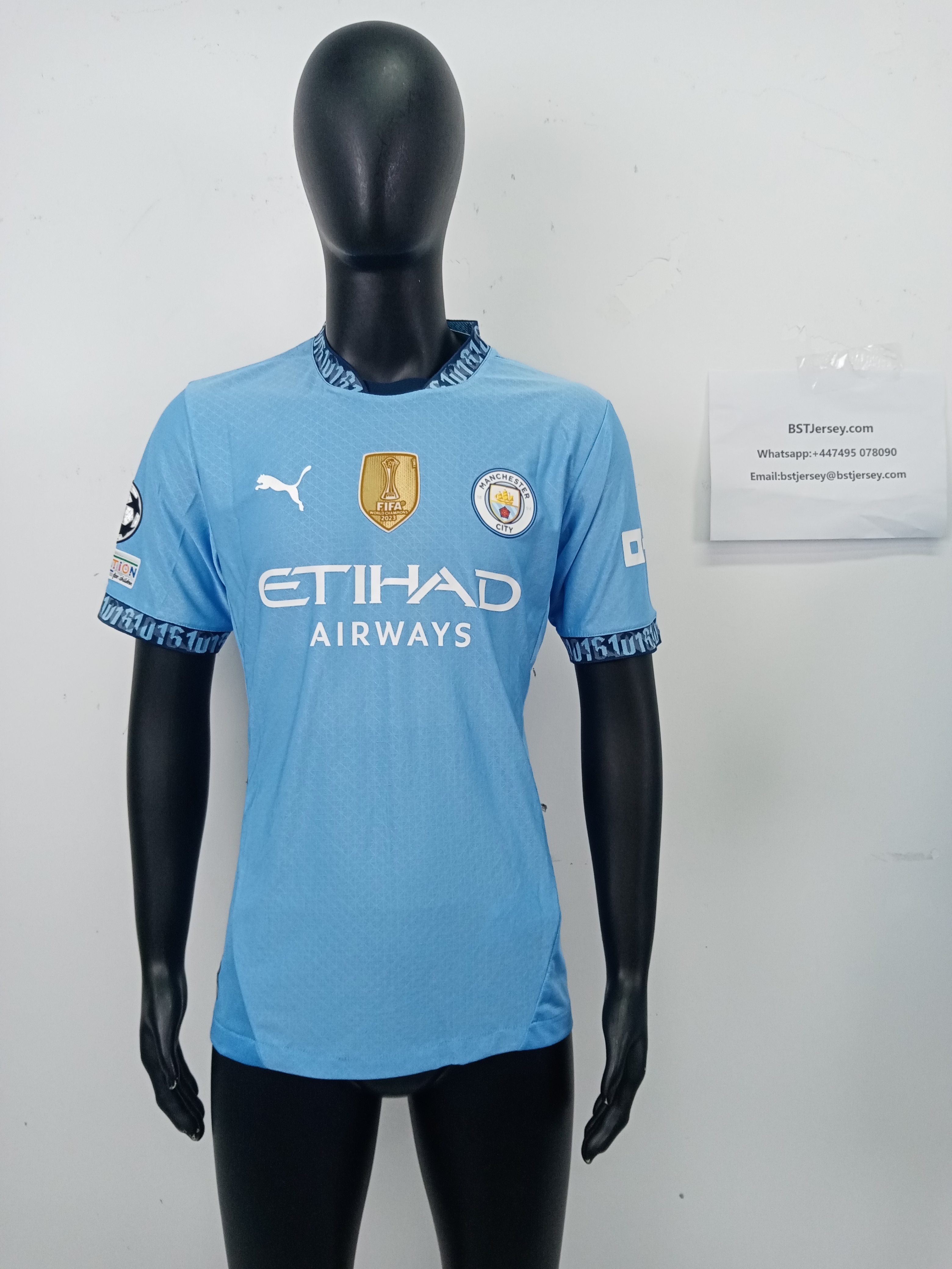 Erling Haaland Manchester City UCL 24/25 Player Home Jersey review DGHjrg 04