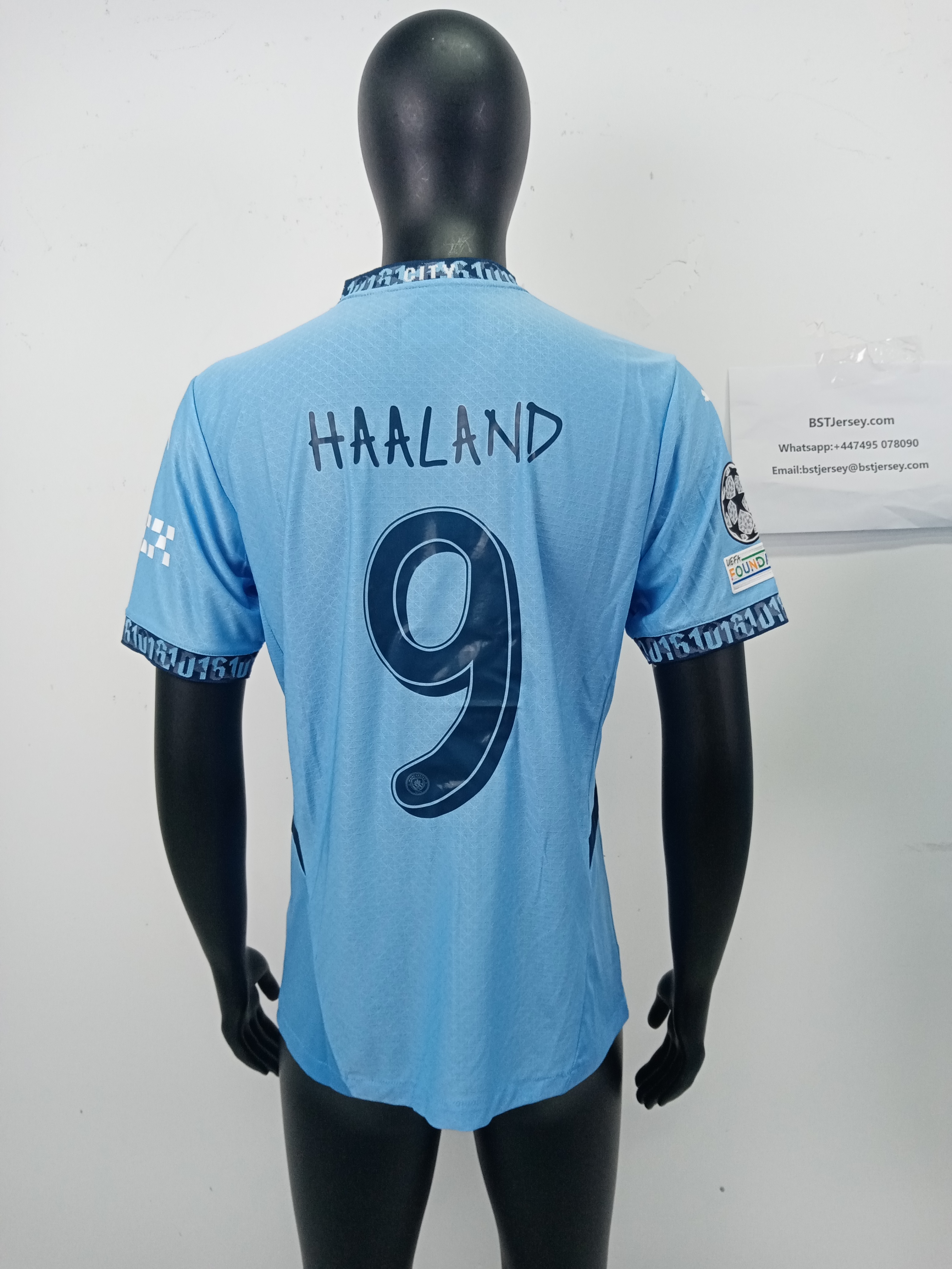 Erling Haaland Manchester City UCL 24/25 Player Home Jersey review DGHjrg 01