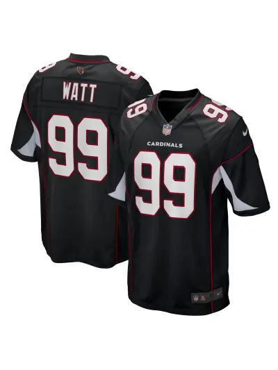 Arizona Cardinals JJ Watt Nike Black Alternate Game Jersey 01