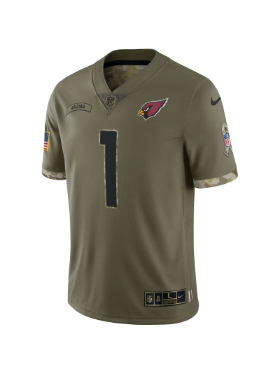 Arizona Cardinals Nike Olive 2022 Salute To Service Limited Edition Jersey-1 02