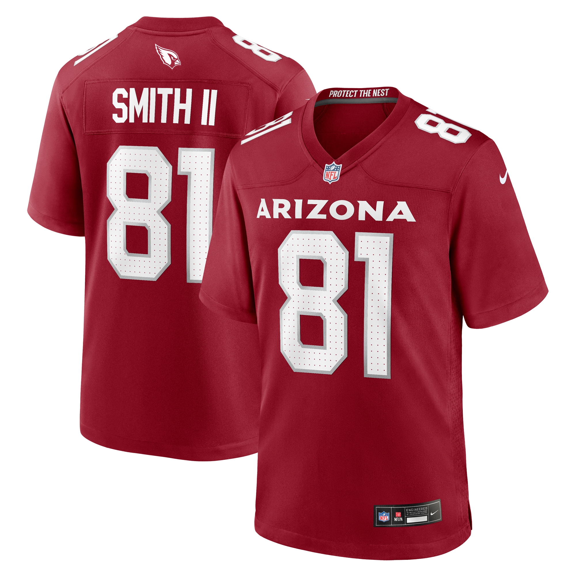 Arizona Cardinals Jeff Smith II Nike Cardinal Game Jersey