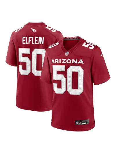 Arizona Cardinals Pat Elflein Nike Cardinal Team Game Jersey 01