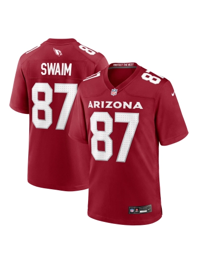 Arizona Cardinals Geoff Swaim Nike Cardinal Team Game Jersey 01