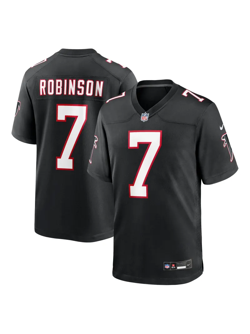 Men's Atlanta Falcons Bijan Robinson Nike Black 2023 NFL Draft First Round Game Jersey