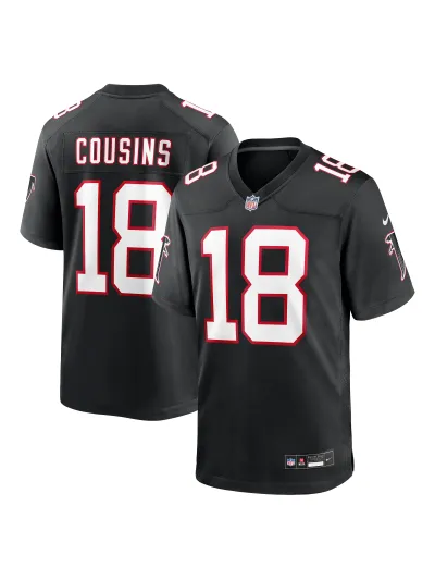 Men's Atlanta Falcons Kirk Cousins Nike Black Alternate Jersey 01