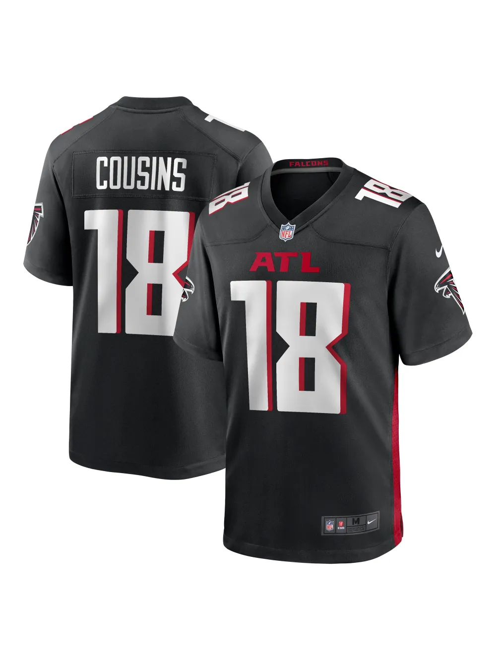 Men's Atlanta Falcons Kirk Cousins Nike Black Player Jersey