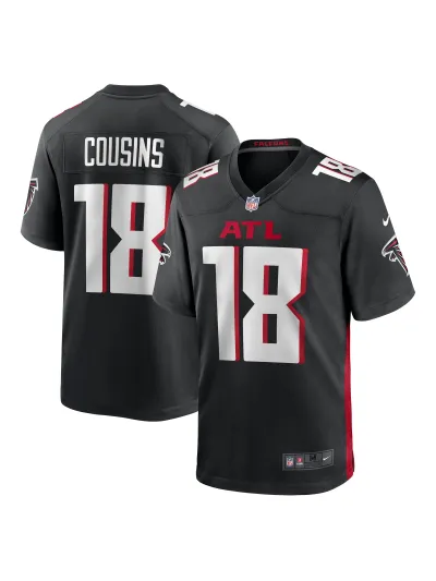 Men's Atlanta Falcons Kirk Cousins Nike Black Player Jersey 01