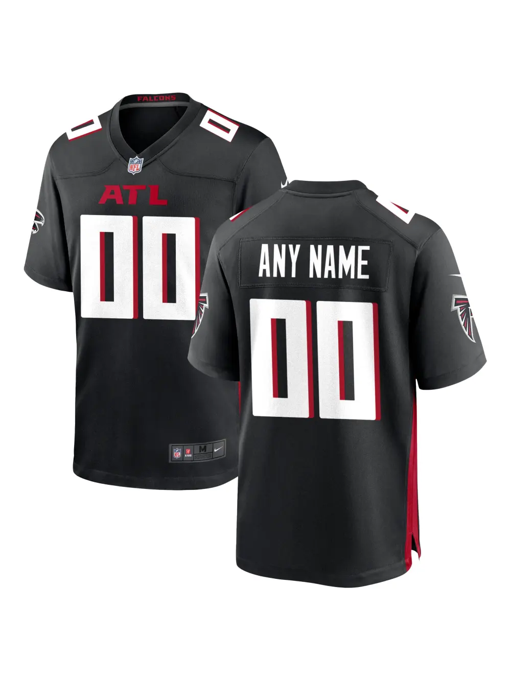 Men's Atlanta Falcons Nike Black Custom Game Jersey