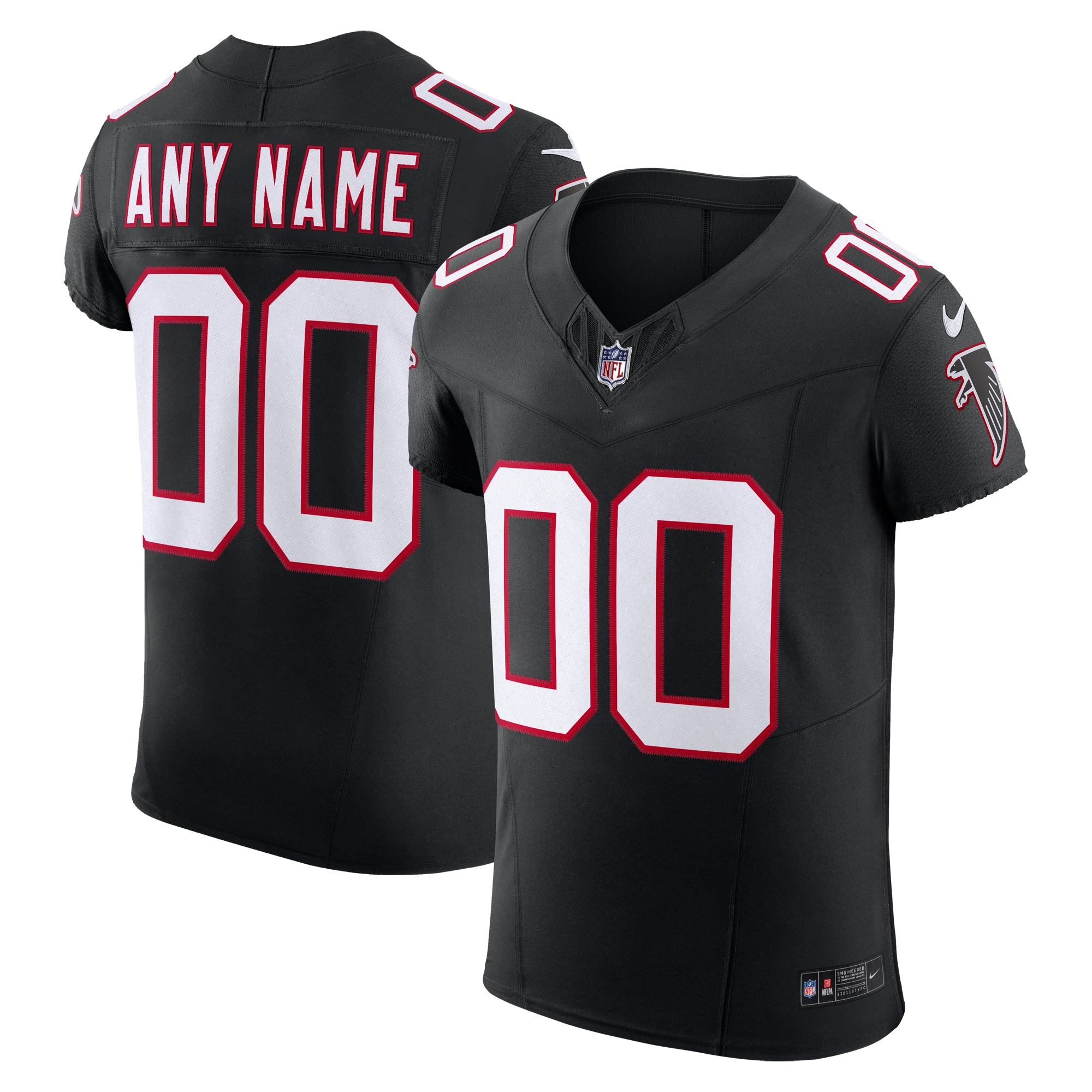 Men's Atlanta Falcons Nike Black Vapor FUSE Elite Custom Jersey
