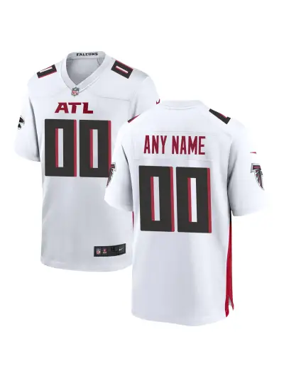Men's Atlanta Falcons Nike White Custom Game Jersey 01