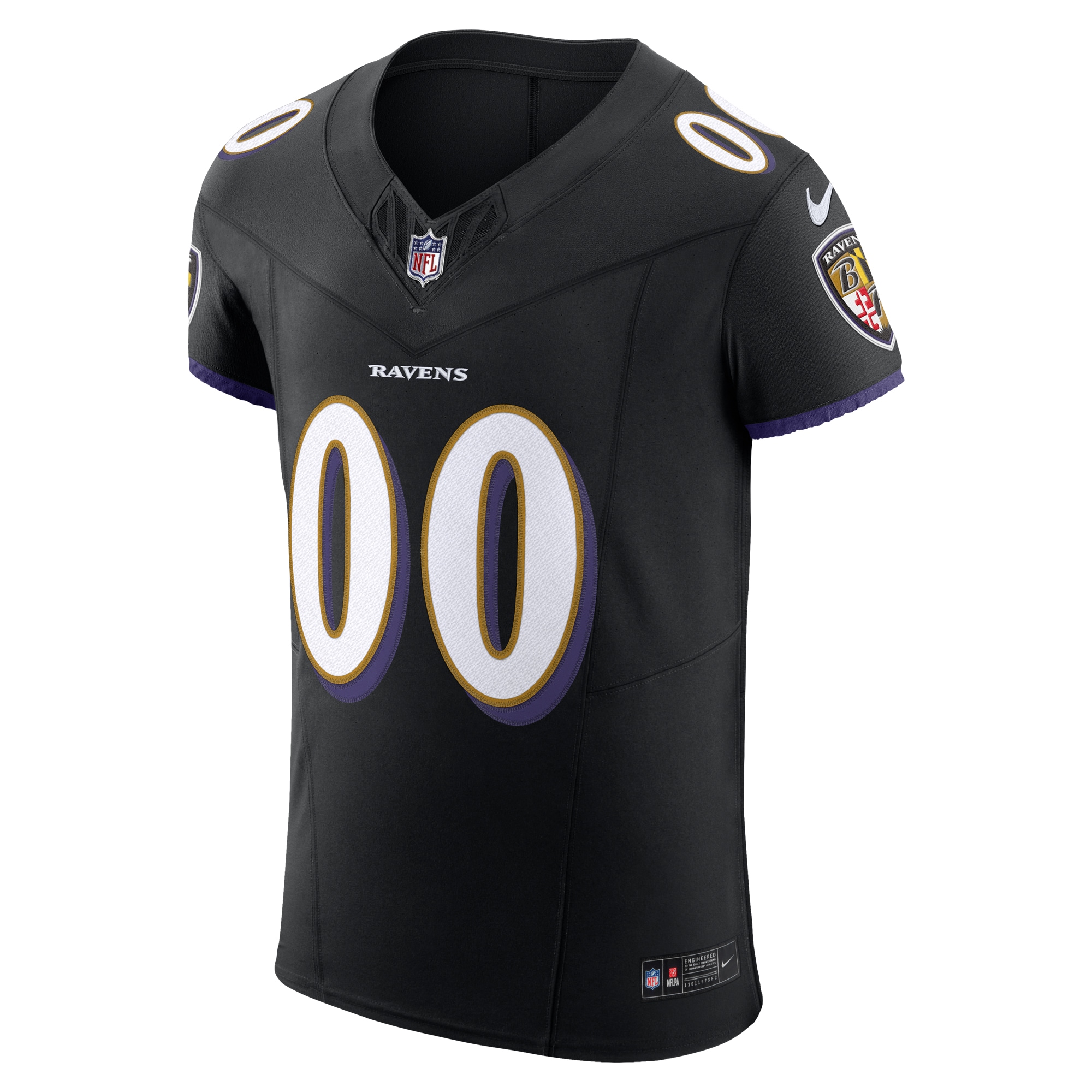 Men's Baltimore Ravens Nike Black Vapor F.U.S.E. Elite Custom Jersey