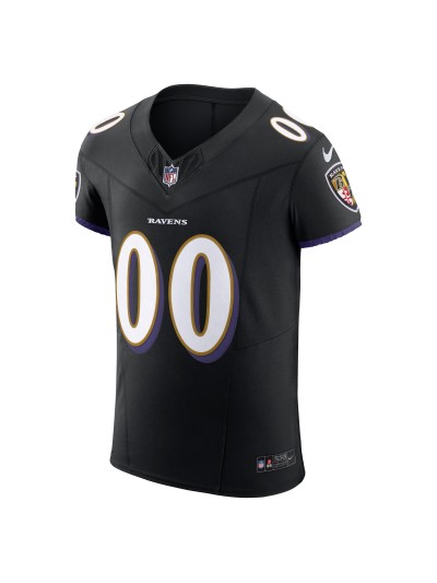 Men's Baltimore Ravens Nike Black Vapor F.U.S.E. Elite Custom Jersey 02