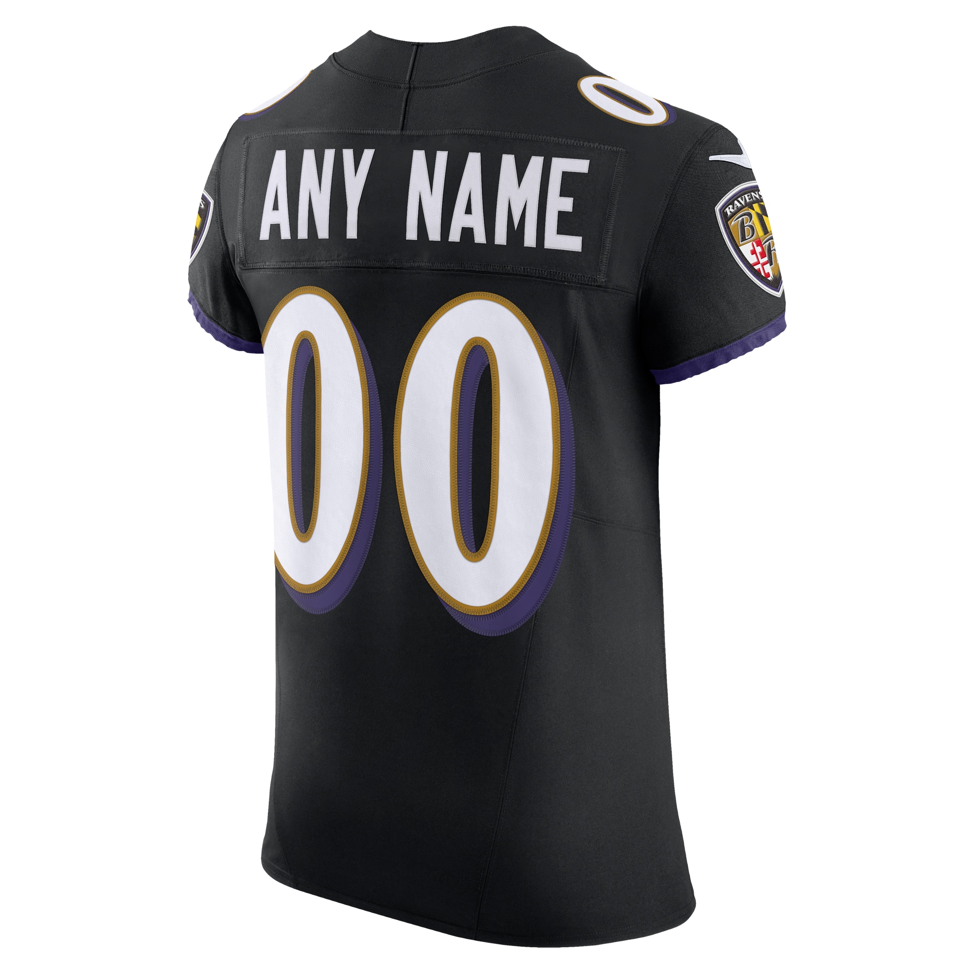 Men's Baltimore Ravens Nike Black Vapor F.U.S.E. Elite Custom Jersey