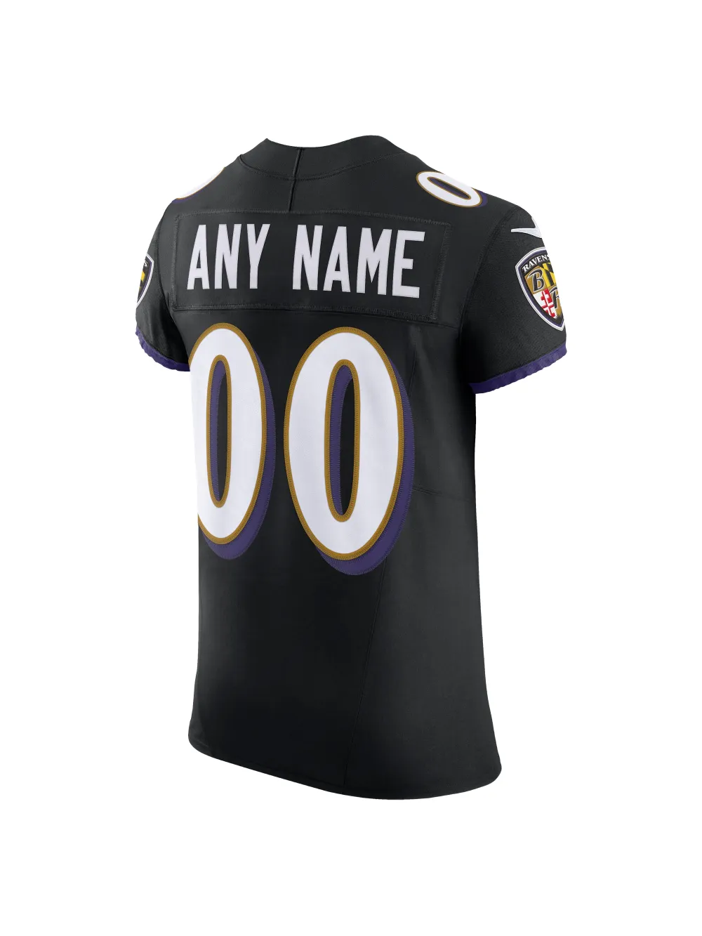 Men's Baltimore Ravens Nike Black Vapor F.U.S.E. Elite Custom Jersey