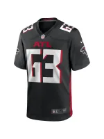Men's Atlanta Falcons Chris Lindstrom Nike Black Game Jersey